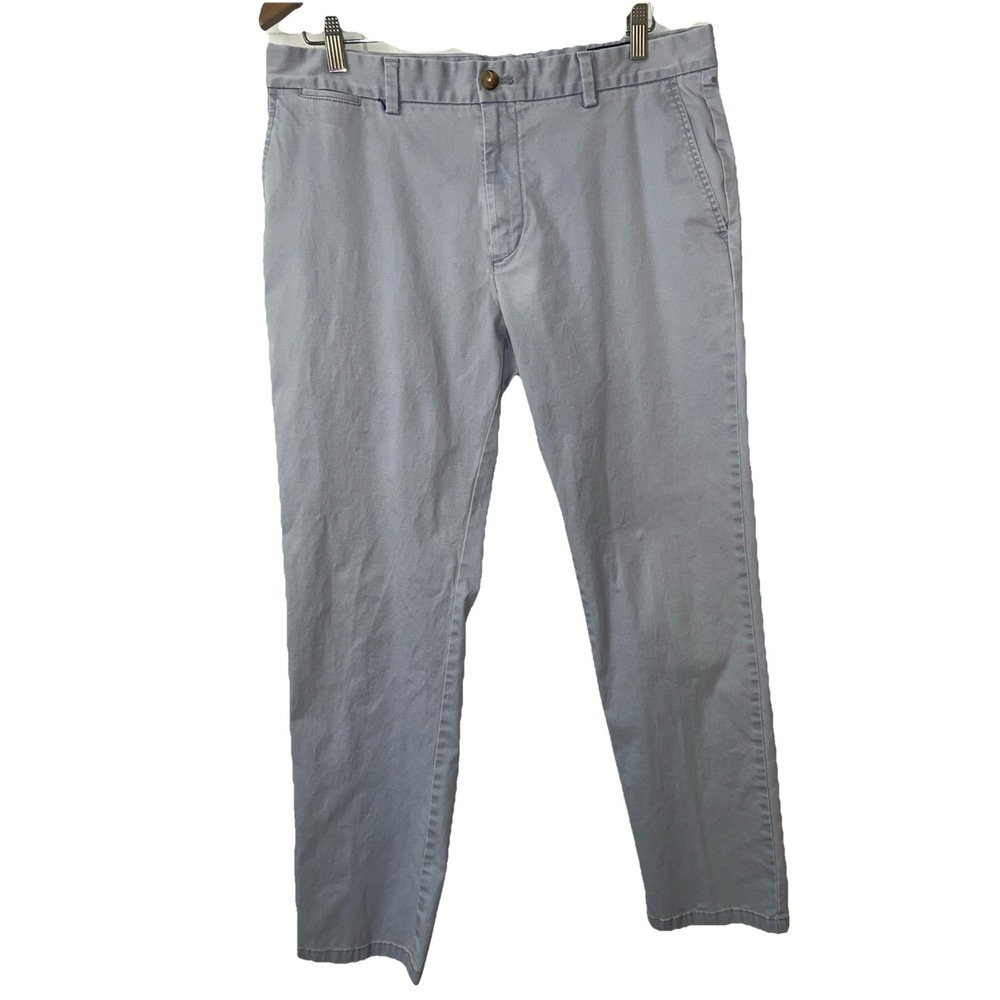 Vineyard Vines Club Chino Pants Light Blue Flat Front Men's Size‎ 35x32(30.5)